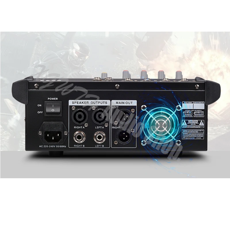US $143.78 Pro Amplifier Mixer 4 Channel Microphone Mixing Console With USB Bluetooth 48V Phantom Power Karaoke Audio Sound Equipment