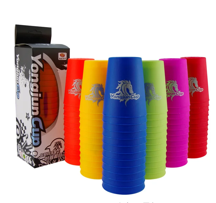 

12 Pieces Quick Stacks Cups 7 Colors Sports Stacking Cups Speed Training Game Funny Indoor Sports Game