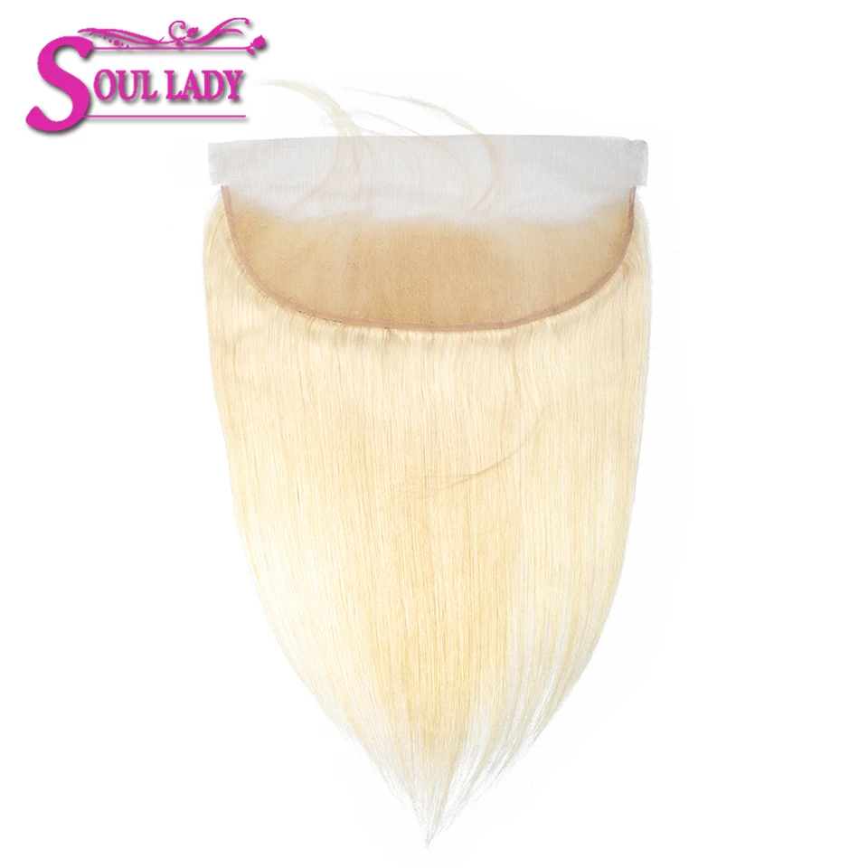 

Soul Lady Hair 13x4 Ear To Ear 613 Blonde Lace Frontal Closure With Baby Hair Non Remy Peruvian Human Hair Frontal 130% Density