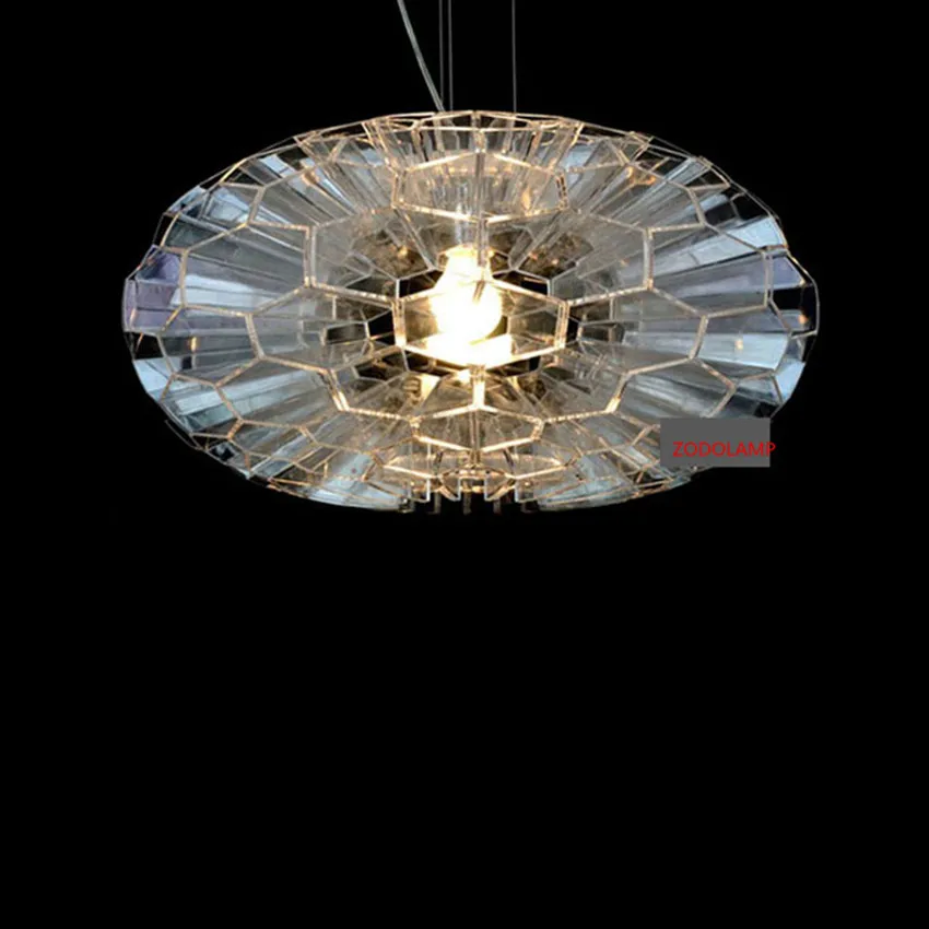 

Modern chandelier lamps indoor lighting diameter 35cm acrylic craft lights honeycomb shape LED light fixture