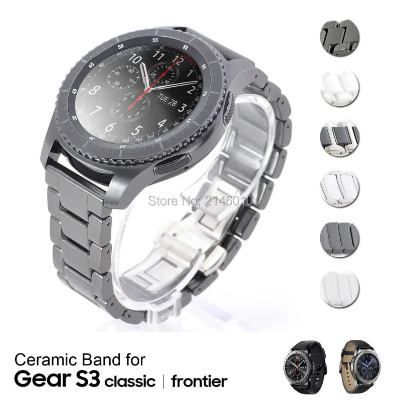 22 мм керамические часы ремешок браслет для Samsung Gear S3 Frontier/S3 Classic/Moto 360 2nd Gen 46 мм|moto