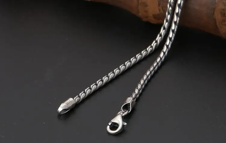 Ожерелье ручной работы из серебра 925 пробы, винтажное ожерелье из стерлингового серебра, тайская серебряная подвеска, ожерелье, ювелирное изделие, подарок