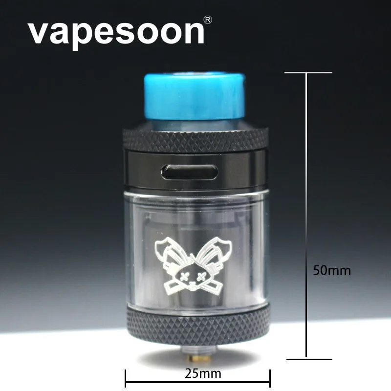 Новейший дизайн Vapesoon Dead Rabbit 25 мм RTA 2 мл/4,5 мл распылитель с Смоляным капельным наконечником одинарный/с двойной катушкой восстанавливаемый Vape испаритель