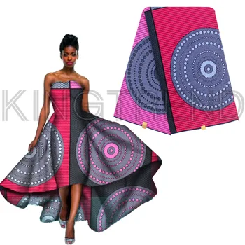 

wax fabric for wedding dress high quality african Ankara wax cloth 6 yards african wax making women fabric H180701