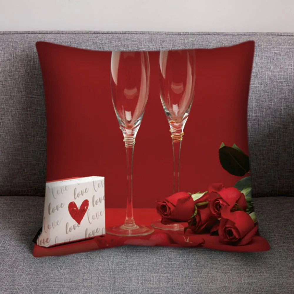 

Pillow Cover 45*45 Linen Pillow Cases For Wedding Print Polyester Sofa Car Cushion Cover Home Decor L528