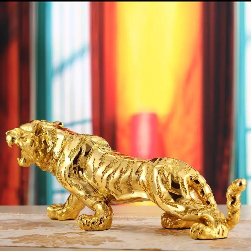 Tiger sculpture statue Business gifts lucky crafts living room office