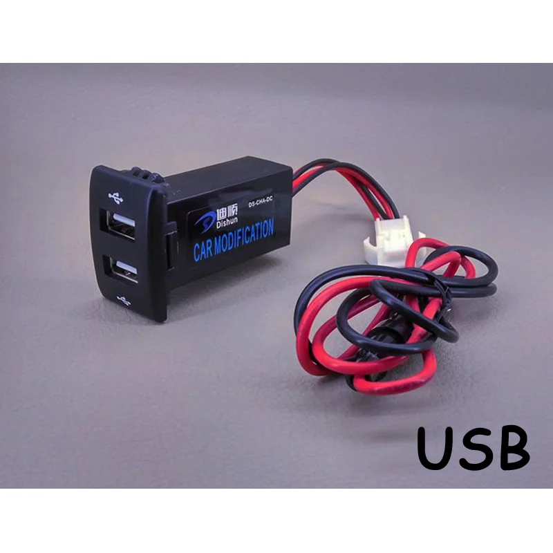 USB зарядное устройство автомобиля интерфейс разъем зарядное устройство VOL. V TEM Температура Напряжение Дисплей для Suzuki/Hustler