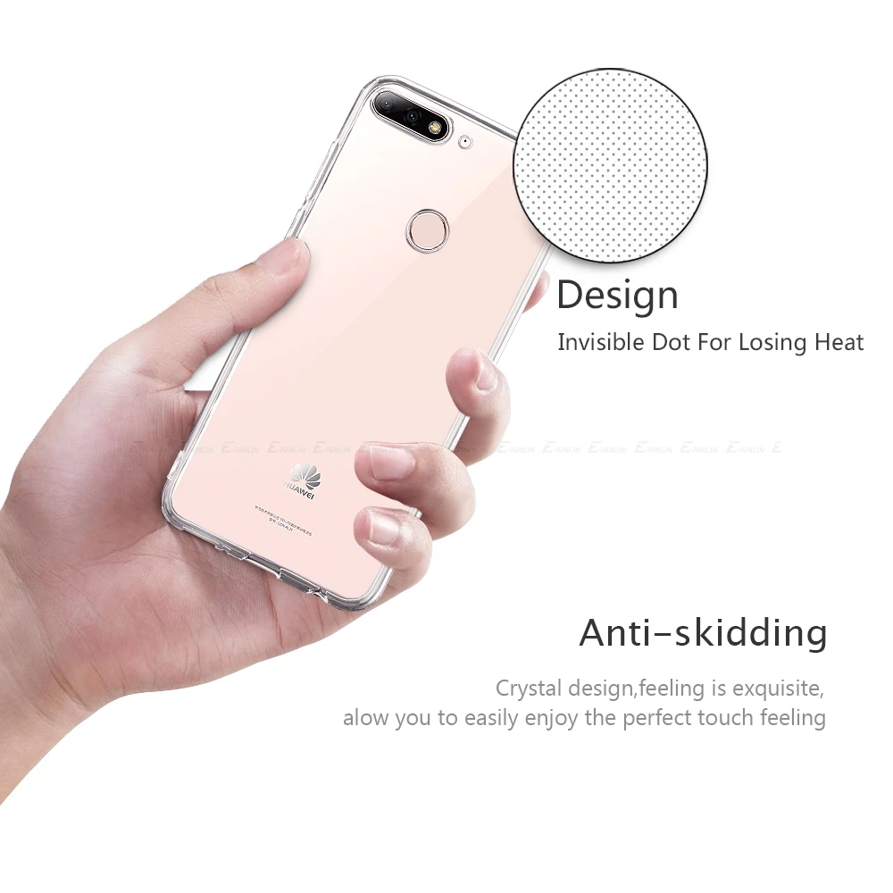 Прозрачный силиконовый чехол на заднюю панель для HuaWei Y9 Y7 Y6 Y5 Y3 II 2 3 Compact Prime Pro Lite 2019