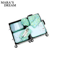 Mara's Dream 7 шт./компл. модный фруктовый принт молния водонепроницаемый полиэстер для мужчин и женщин багаж дорожные сумки Упаковка Кубики сумки