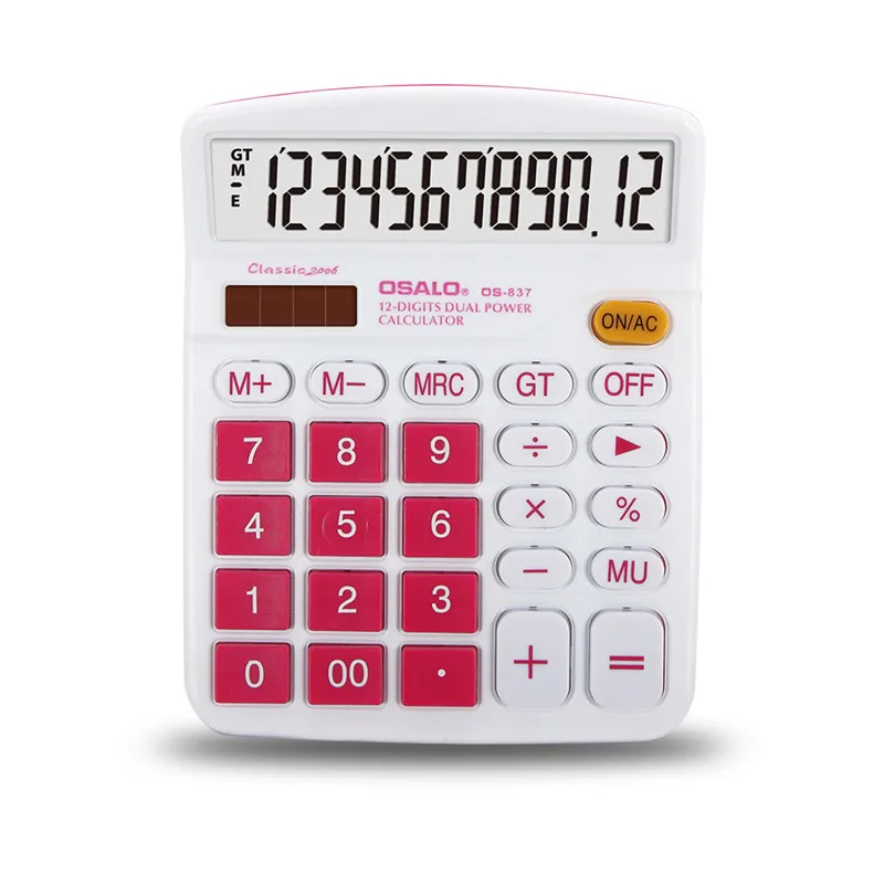 Футболка с изображением персонажей видеоигр Мини Калькулятор Красочные Солнечная двойной мощность калькулятор 12-значный Настольный ABS пластиковый красочный милый калькулятор