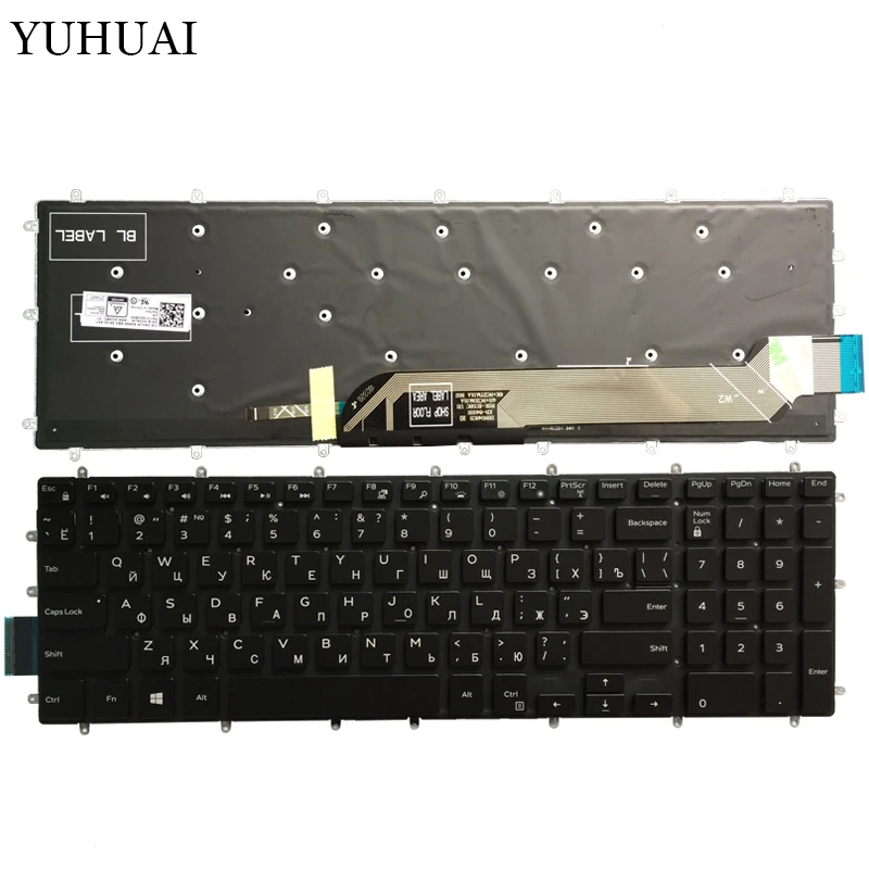 Новая русская клавиатура для ноутбука Dell 7567 7566 7577 7587 7570 7580 с подсветкой без