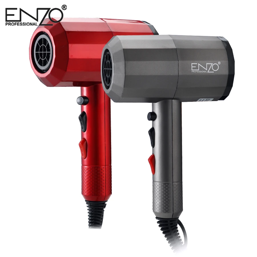 

ENZO 6000W Metal body Salon Hair Dryer Negative Ion Blow Dryer Electric Hairdryer Hot/Cold Wind With Air Collecting Nozzle