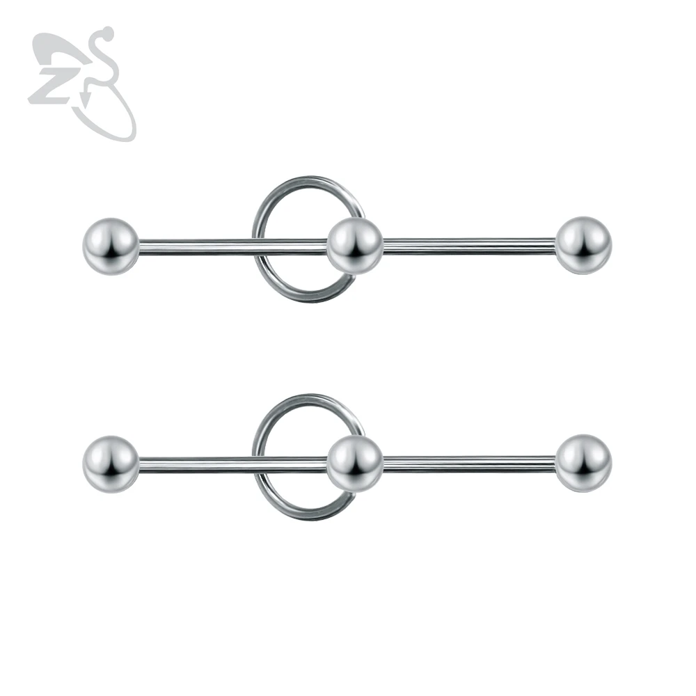 

14G Industrial Cartilage Piercing Earrings Punk Women Men Ear bars 38mm Long Industrial Piercing Stainless Steel Ear Piercing