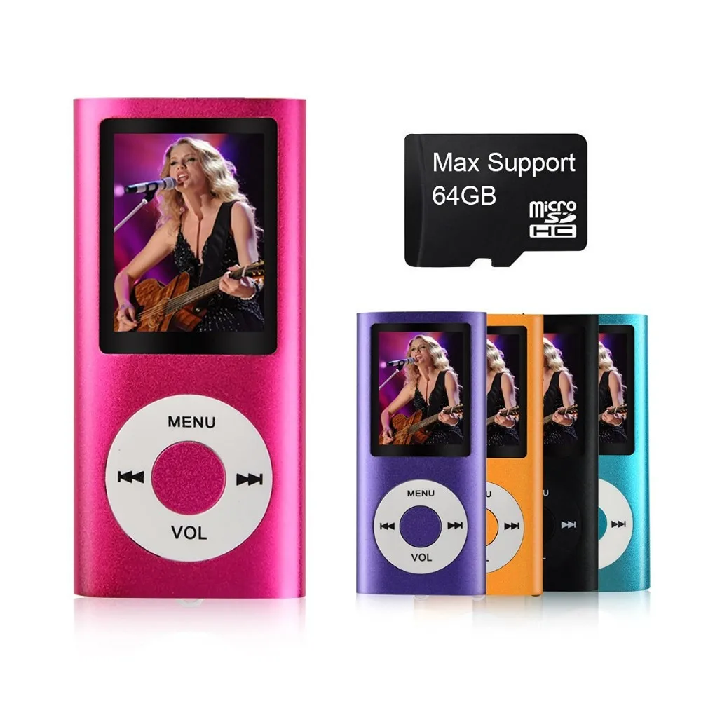 MP3 Player support 64GB Micro SD Card Mini Usb Port Slim Small Multi ...