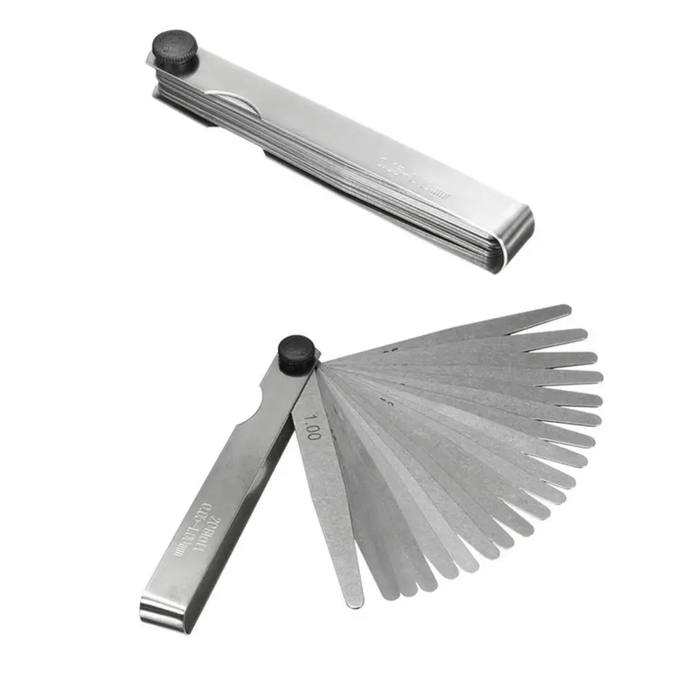 

Feeler thickness Gauge 1 Set 20 Blades 0.02-1.00MM Metric Feeler Gauge For Clearance Measurements Metal processing tool