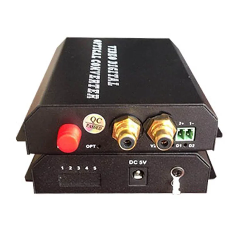 2 Channel Hi Fi Audio/Data Fiber optic optical Media Converter