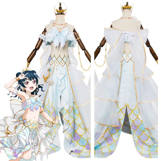 

[STOCK] 2018 Anime LoveLive Tsushima Yoshiko Mermaid Awaken Party Dress Uniform For Women Halloween Carnival Free Shipping New.