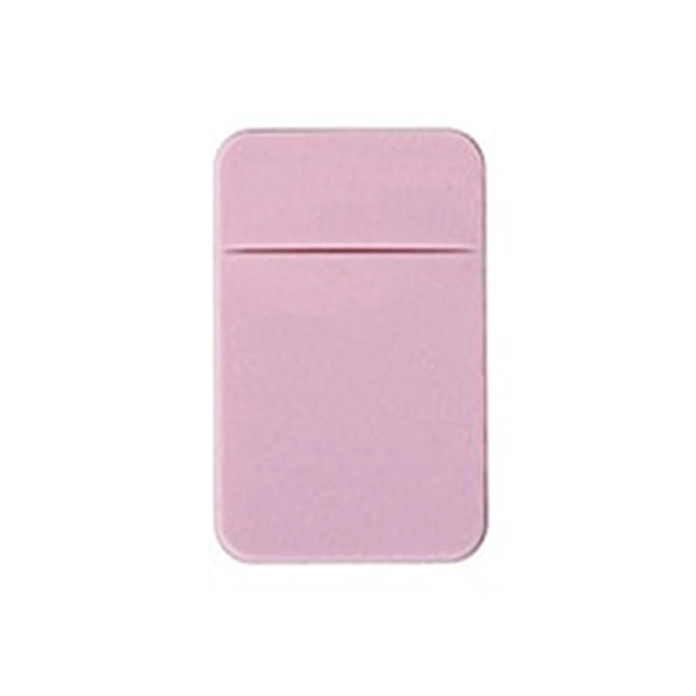 Клейкая Кредитная карта Карманный чехол для наклейки держатель чехол сплошной цвет для мобильного телефона-шопинг ND998 - Цвет: Розовый