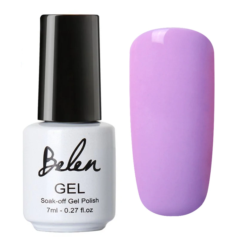 Белен Макарон чистый цвет УФ Гель лак 7 мл Лак для салонов ногтей Полупостоянный