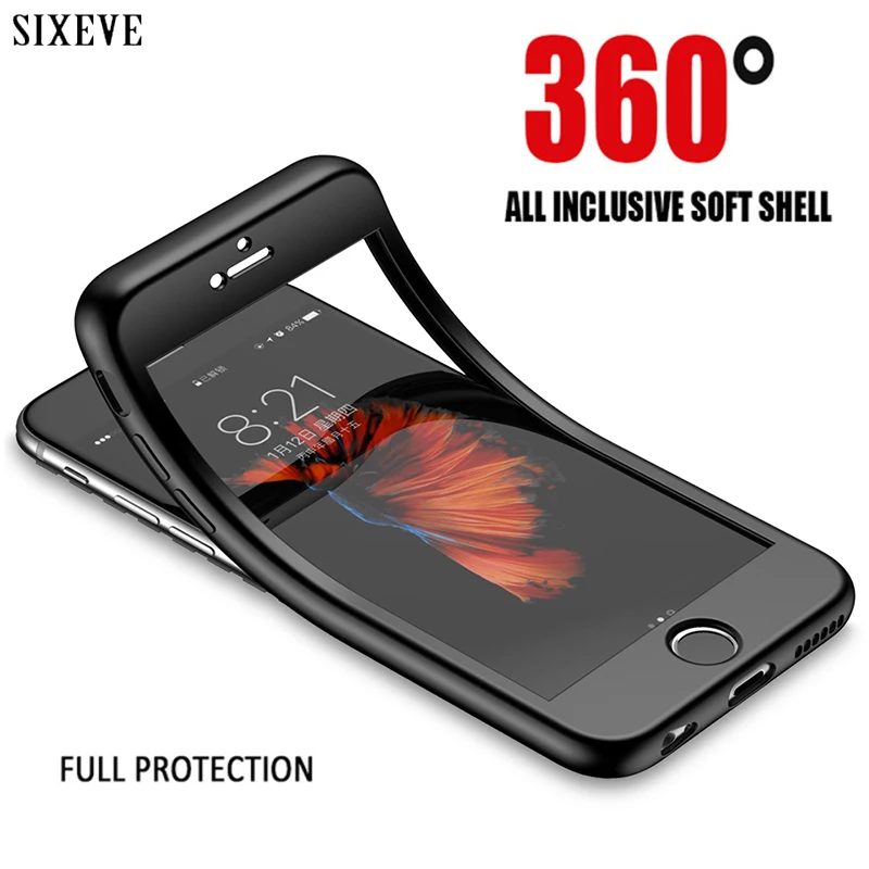 360 полный защитный чехол для телефона iPhone XS Max X XR 8 7 8Plus 7Plus 6 s S 6plus 5 5S SE