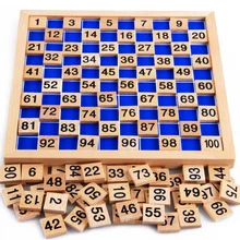 Cheapest prices 2016 New Arrival Montessori Education Wooden Toys 1-100 Digit Cognitive Math Toy Teaching Logarithm Version Kid Early Learning