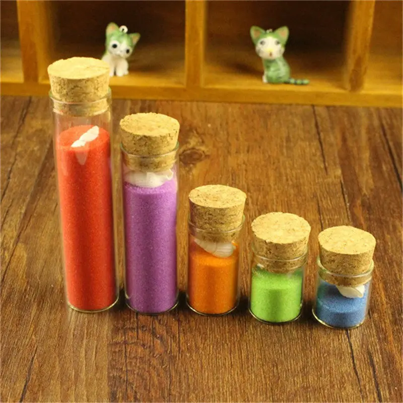 

Mini Glass Jars with Corks 4ml 5ml 6ml 18ml 22ml Test Tube Jar Storage Bottles for Sand Liquid Food Bottles 100pcs Free Shipping