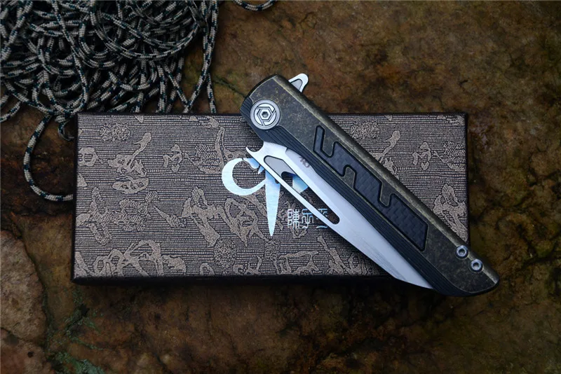 CH Новые складные карманные ножи качество S35VN лезвие мясника 2 титановая ручка Кемпинг Открытый Охота Подарок Ножи