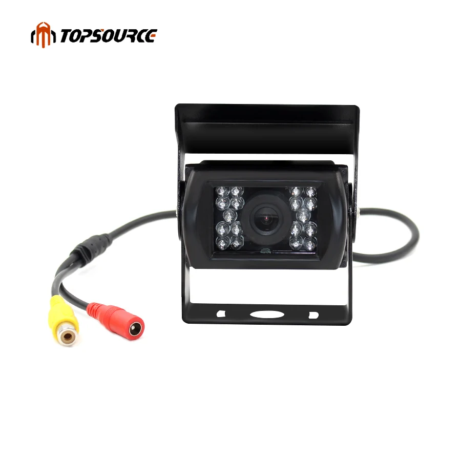 

TOPSOURCE 18 IR LED Waterproof Car Rear View Camera Backup Reversing Parking Night Vision 150 Degree Wide Angle for Truck Bus