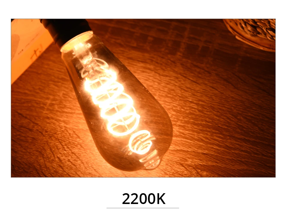 Retro LED Lamp E27 ST64 LED Bulb Vintage LED Filament Lamp Light Bulb (7)