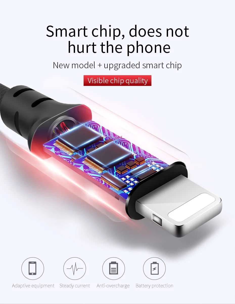 HOCO, Лучший USB кабель для зарядки iPhone 8, 7, 6, 5 plus, USB кабель для быстрой зарядки, кабель для передачи данных для iPhone 11 Pro, X, XS, Max, XR, iPad кабели