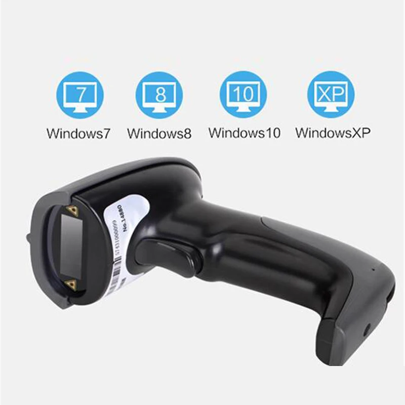 

Black color One-dimensional code scanner wire Laser light bar Code scanner warehouse Logistics scanner Gun tools