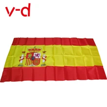 free shipping xvggdg 90x150cm spain flag 3x5 Feet Super Poly football FLAG Indoor Outdoor Polyester Flag