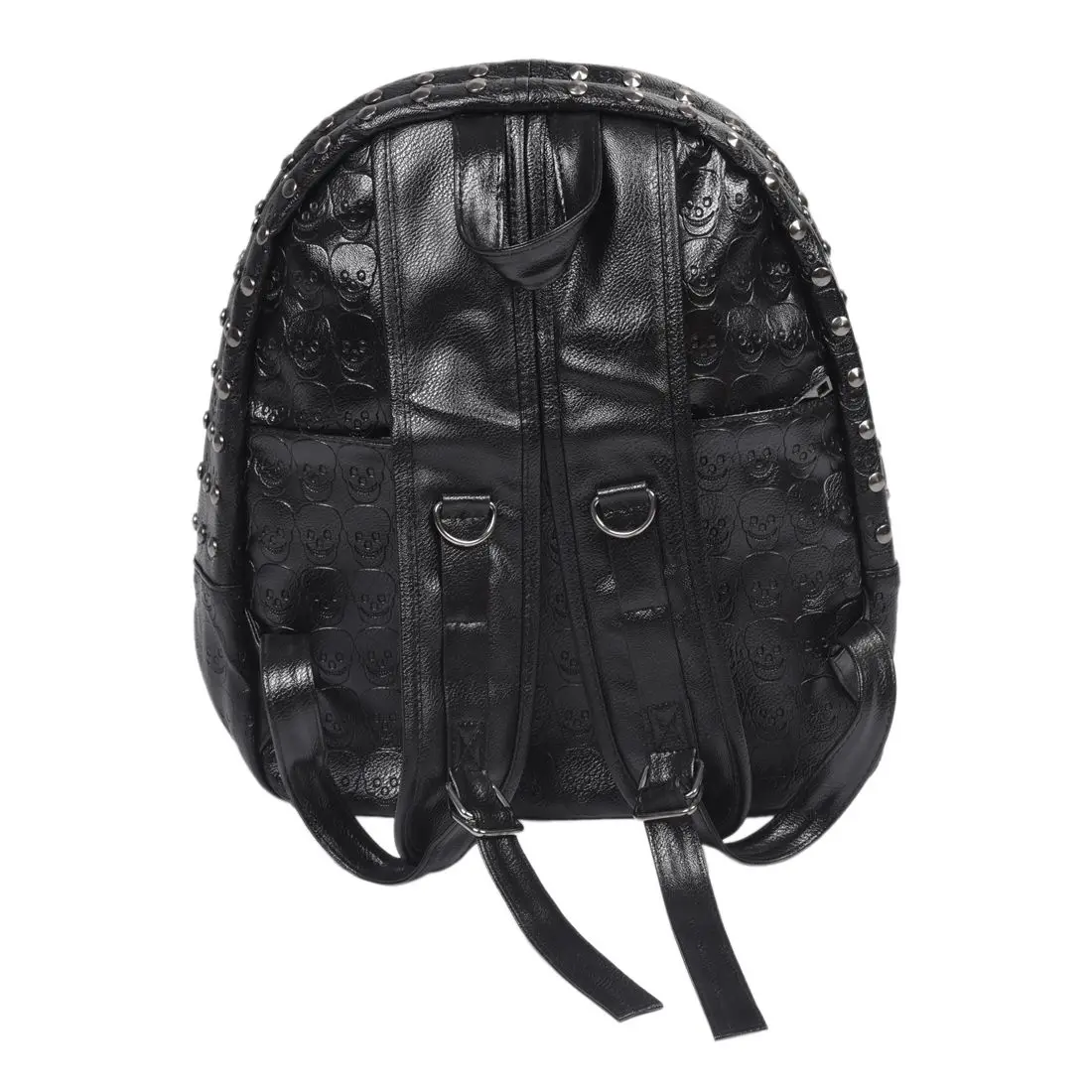 Сумка рюкзак черная с заклепками из искусственной кожи рисунком|backpack bag|fashion backpacks