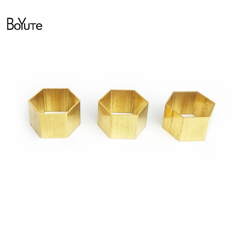 BoYuTe 100 шт 3 размера металлические медные шестигранные бусины Diy аксессуары