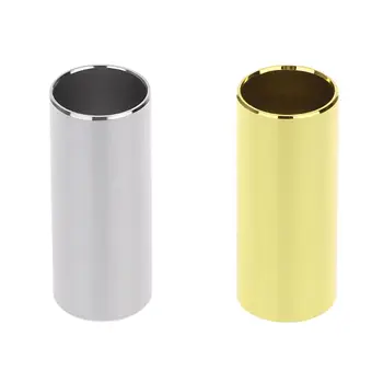

2 Pcs Stainless Steel Slide Guitar String Finger Tube Gentle Sound Guitar Clear Sound Supply 2.4cmx6cm