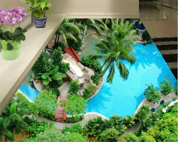 

beibehang papel de parede fashion beautiful wallpaper attached to the ocean park landscape 3d flooring stickers back wall tapety