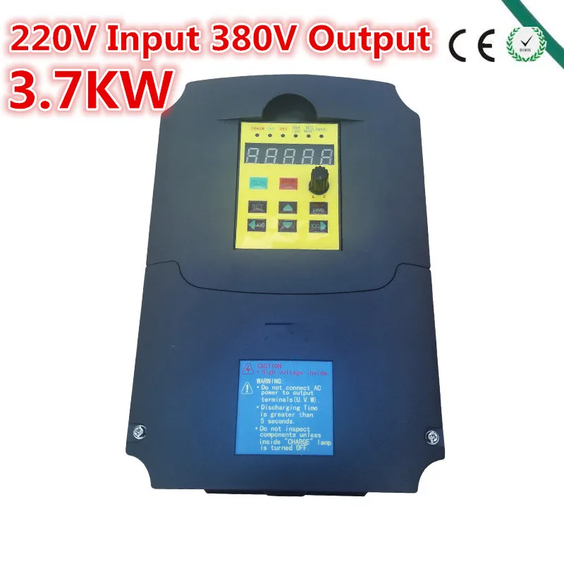 

Inverter,3700watt (3.7 KW) , input 220V output 380V Variable Frequency Drive for 3.7KW Motor Speed Control, Drive Capacity: 7KVA