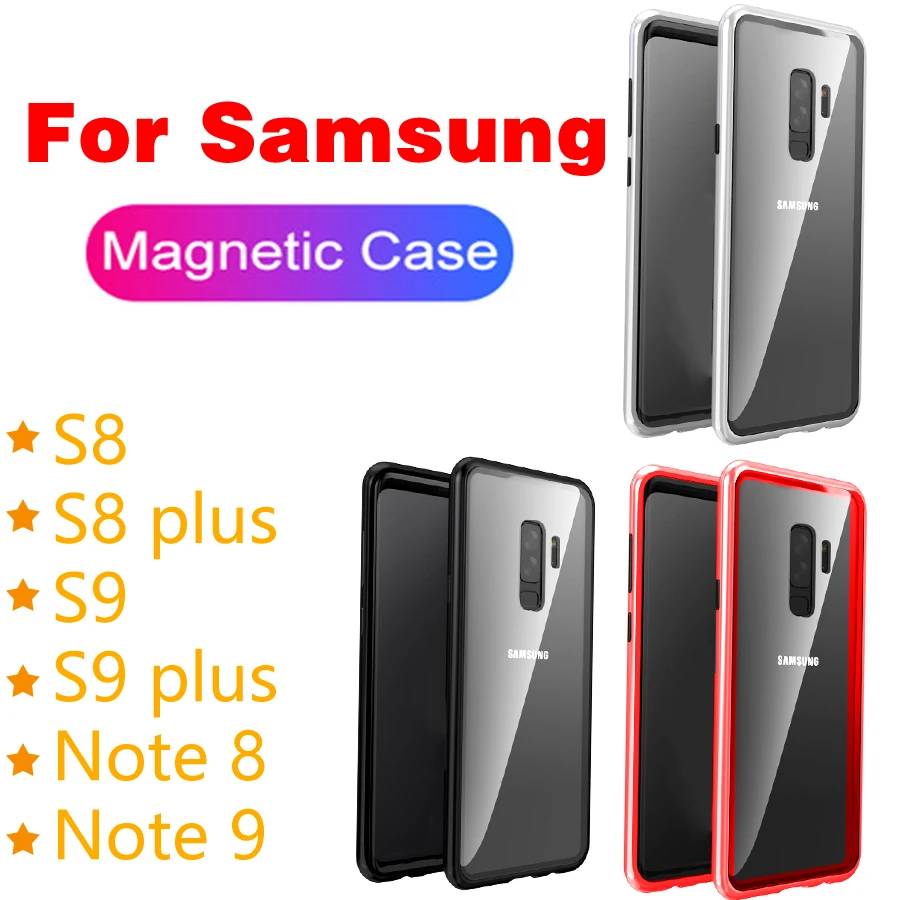 Для samsung s9plus чехол для телефона Адсорбция на samsung Galaxy s note 9 8 plus Folio Жесткий Бампер Tremp протектор Coque filp