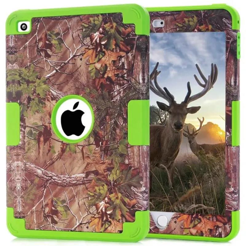 

For iPad Mini Shockproof Case Cover Tree Impact 3 in 1 Hybrid Rugged Silicone Plastic Armor Combo Shell Case for iPad Mini 1 2 3