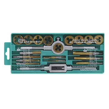 

Tap Dies Set NC Screw Thread M3-M12 Plugs Taps Titanium plating Hand Screw Taps Hand Tools