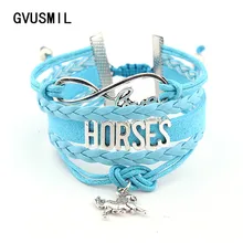 Antique Silver Infinity Alloy Cuff Charm Leather Bracelet Bangle With Horse For Women Kids Multilayer Bracelets Jewelry Antique Silver Infinity Alloy Cuff Charm Leather Bracelet Bangle With Horse For Women Kids Multilayer Bracelets Jewelry