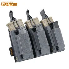 Отличные Элитные бизань тактический Molle Тройной Журнал чехлы AK M4 пистолет сумка военная армия пейнтбол игры аксессуары