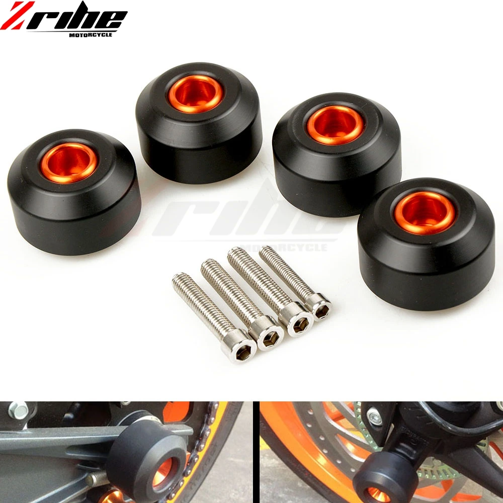 For   125 200 390 Motorbike Accessories motorcycle Front Rear Fork Wheel Frame Slider Crash Pads Moto Falling Protection