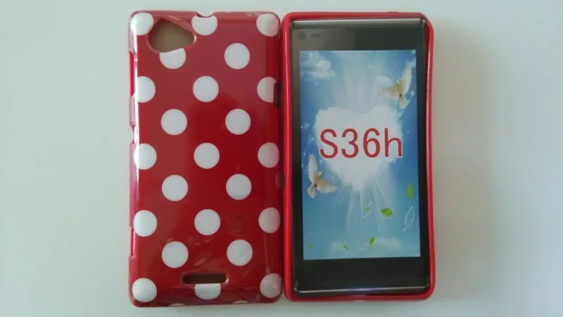 Sony Xperia L S36h Polka Dots Case (6)