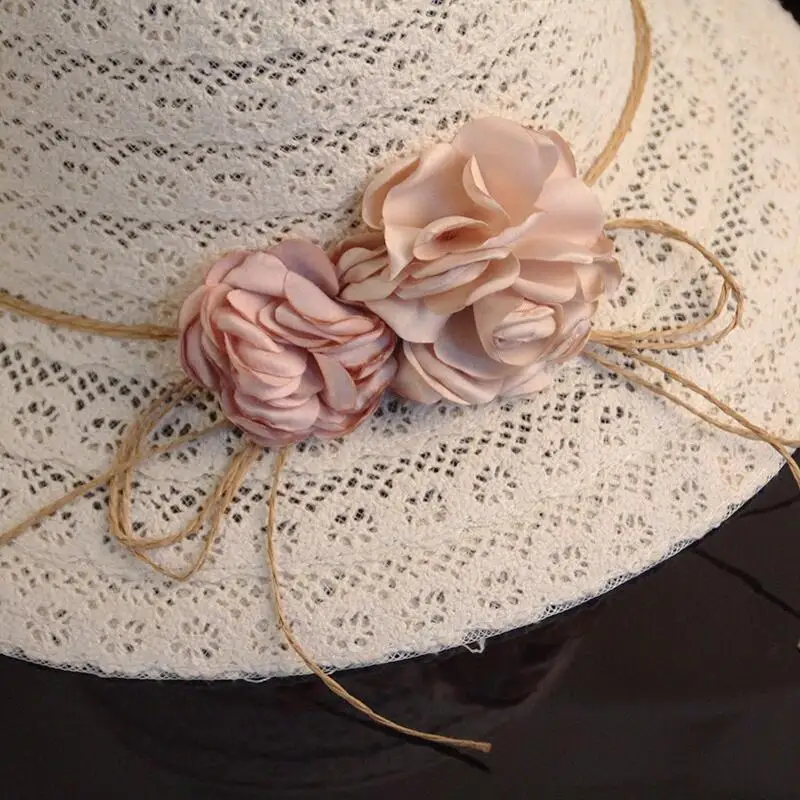 2018 جديد الصيف زهرة يدوية الصنع القش المرأة الطوق القبعة قبعة بحافة لفة المتابعة تنحنح شاطئ كاب قبعة الشمس للأم و الطفل 2018 جديد الصيف زهرة يدوية الصنع القش المرأة الطوق القبعة قبعة بحافة لفة المتابعة تنحنح شاطئ كاب قبعة الشمس للأم و الطفل