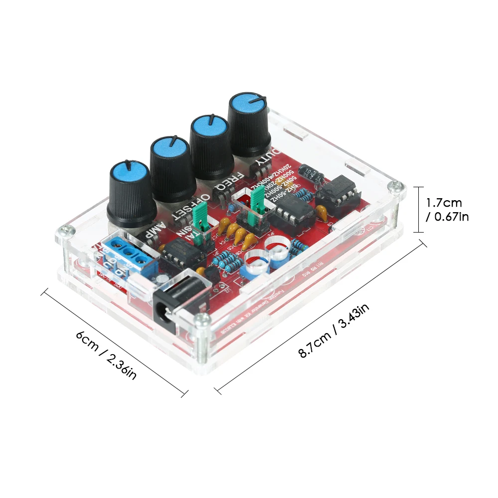 ICL8038 генератор сигналов DIY Kit синусоидальный треугольник квадратный пилообразный выход 5 Гц~ 400 кГц Регулируемая амплитуда частоты