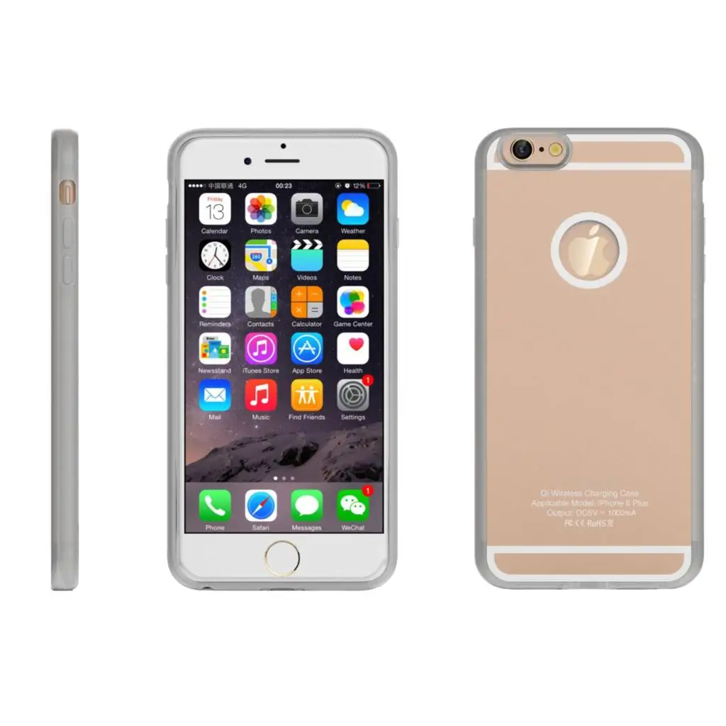 Qi Беспроводное зарядное устройство чехол приемник для iPhone 6 6s 6 6s plus 5 5S SE чехол для телефона с адаптером используется на беспроводной зарядной подставке T0910