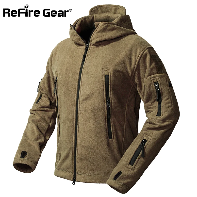 ReFire Gear тактическая армейская флисовая куртка для мужчин теплая утепленная