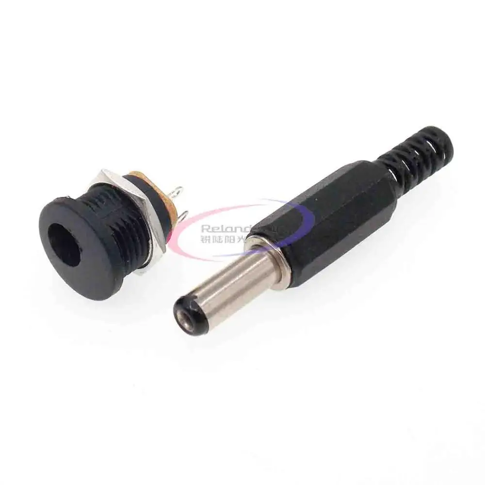 

10 Pair 12V 3A Plastic Male Plugs + Female Socket Panel Mount Jack DC Power Connector Mayitr Electrical Supplies