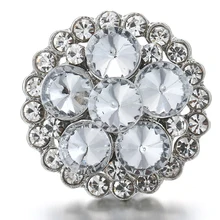 Новинка 20шт 18 мм украшение с защелкой цветок горный хрусталь цветок подходит для браслета с защелкой серьги браслеты ожерелья